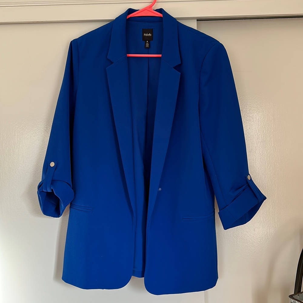 Rafaella Medium Blue Oversized Blazer